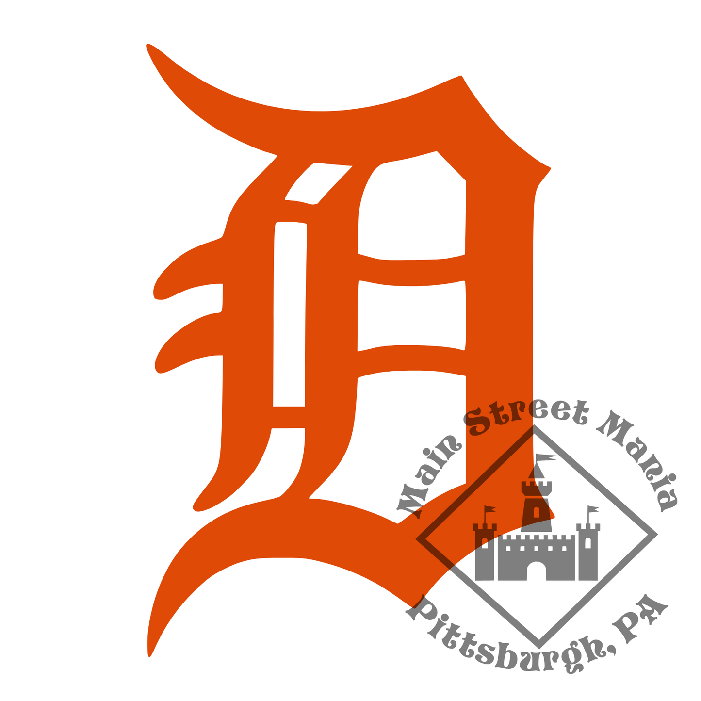 Tigers D Logo Sticker Decal