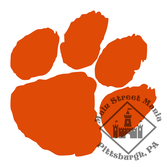 Clemson Tigers Paw Print Logo Sticker Decal