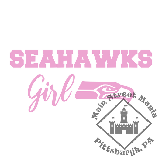 Seahawks Girl Sticker Decal