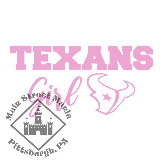 Houston Texans Girl Logo Sticker Decal