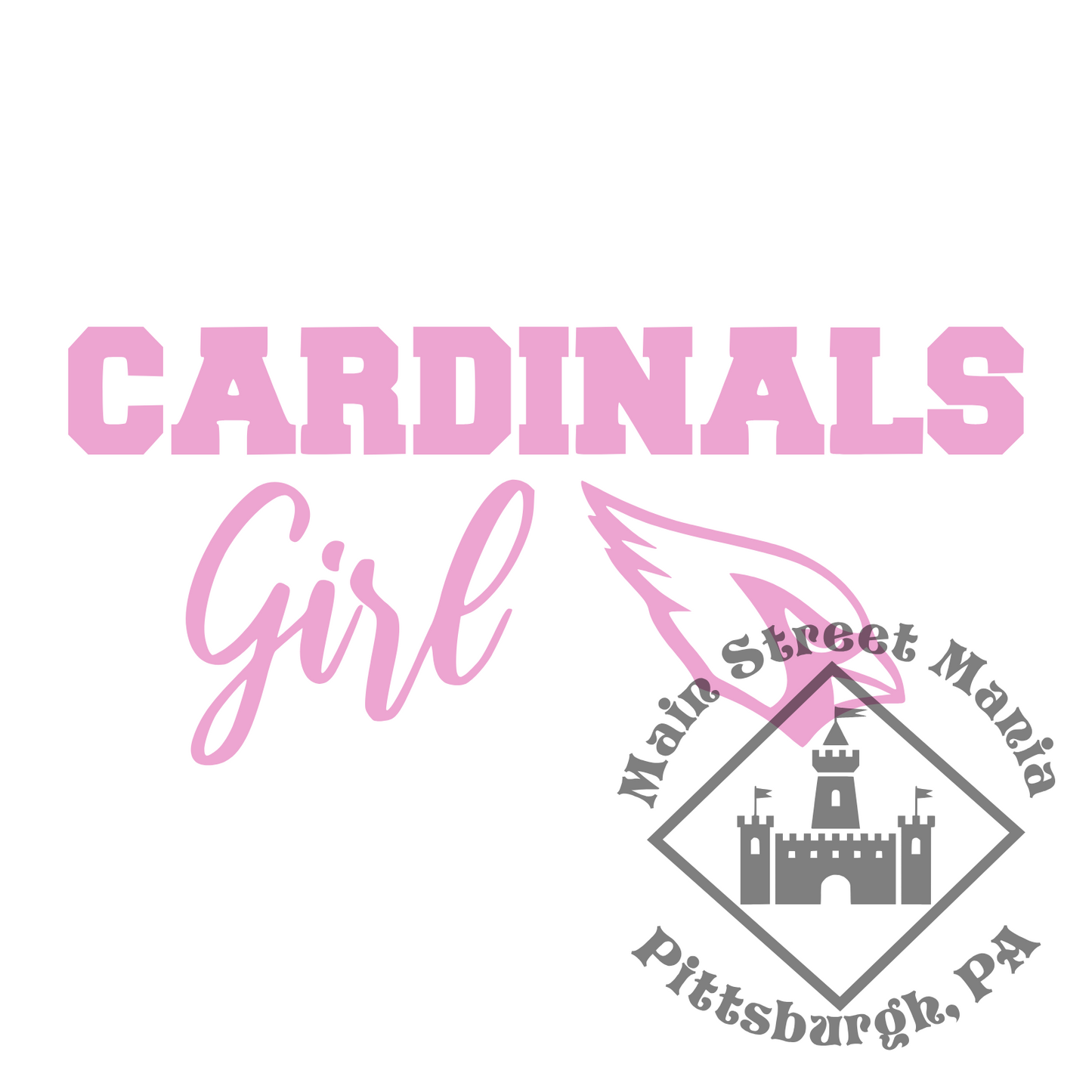 Cardinals Girl Sticker Decal