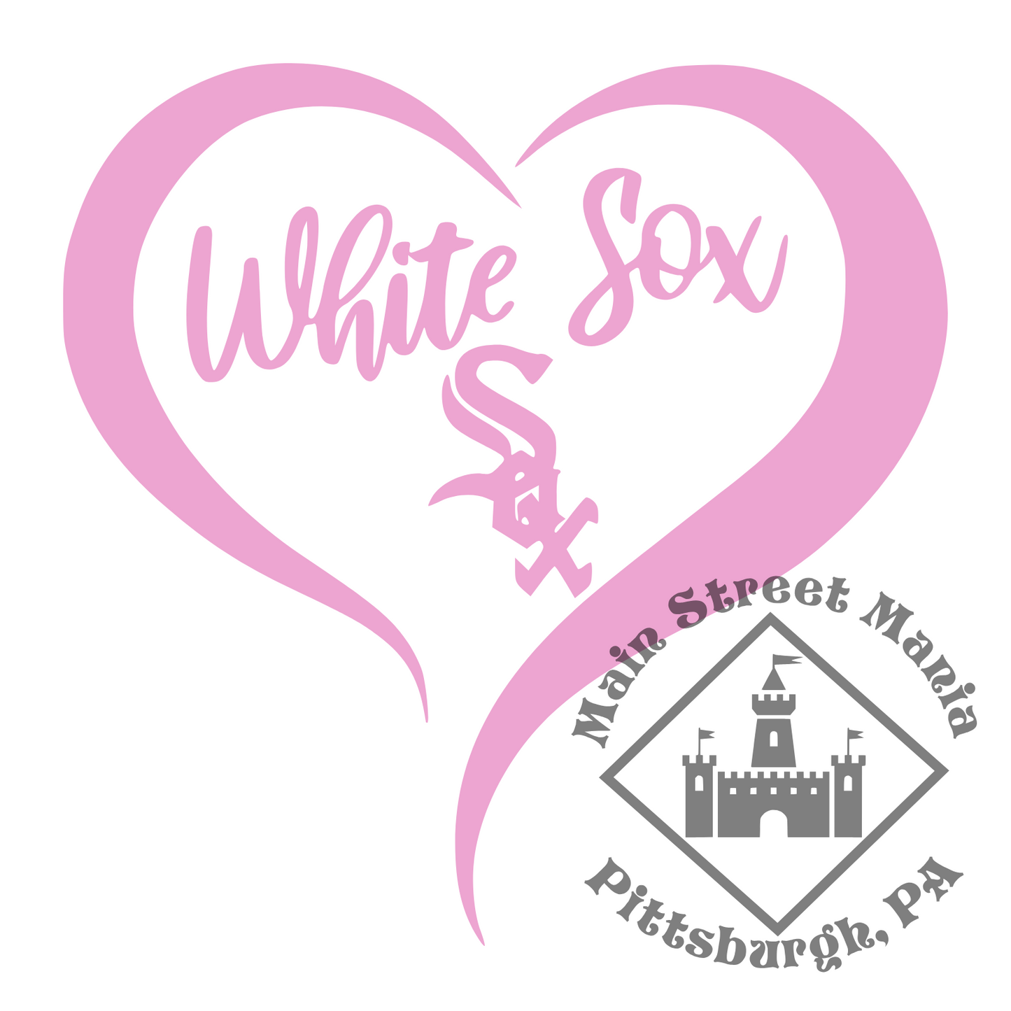 White Sox Heart Sticker Decal