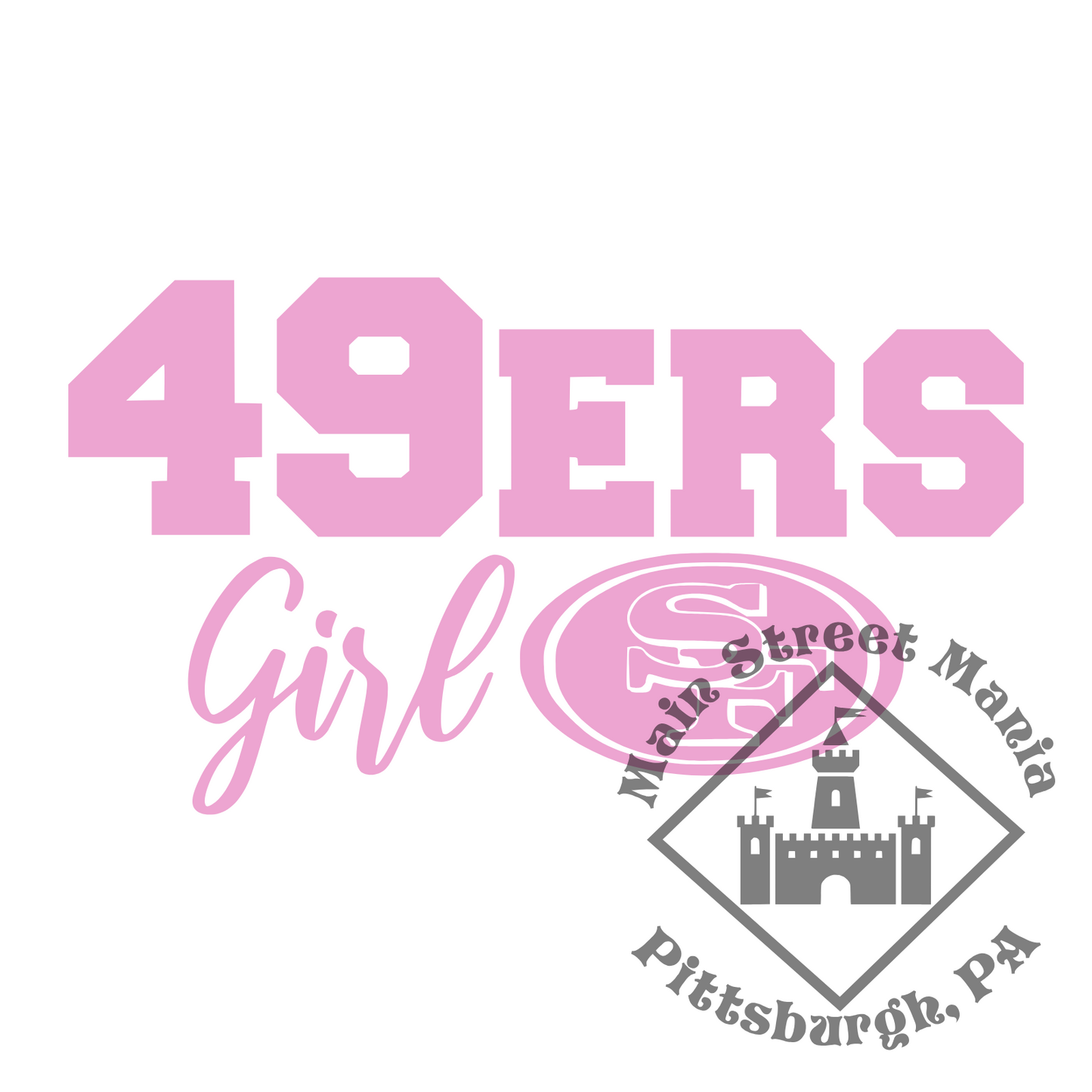 49ers Girl Sticker Decal