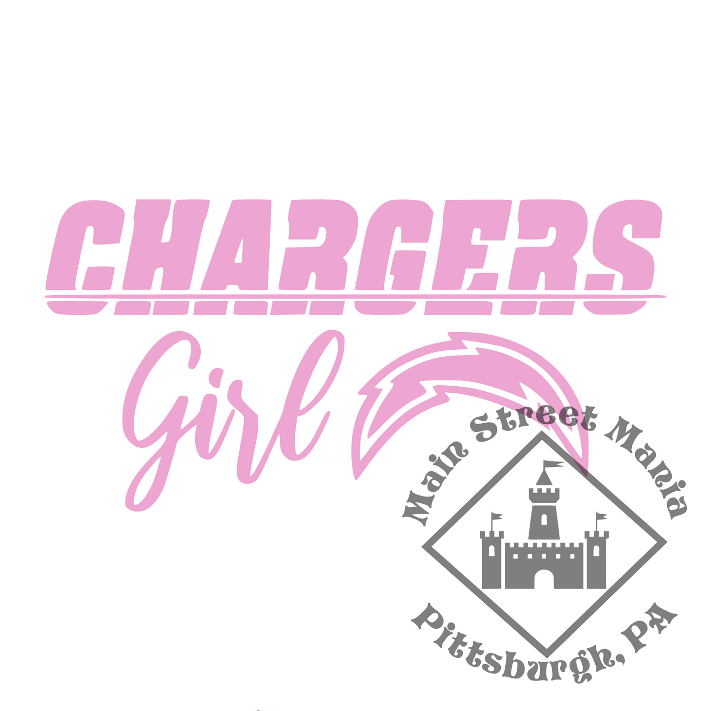 Chargers Girl Sticker Decal