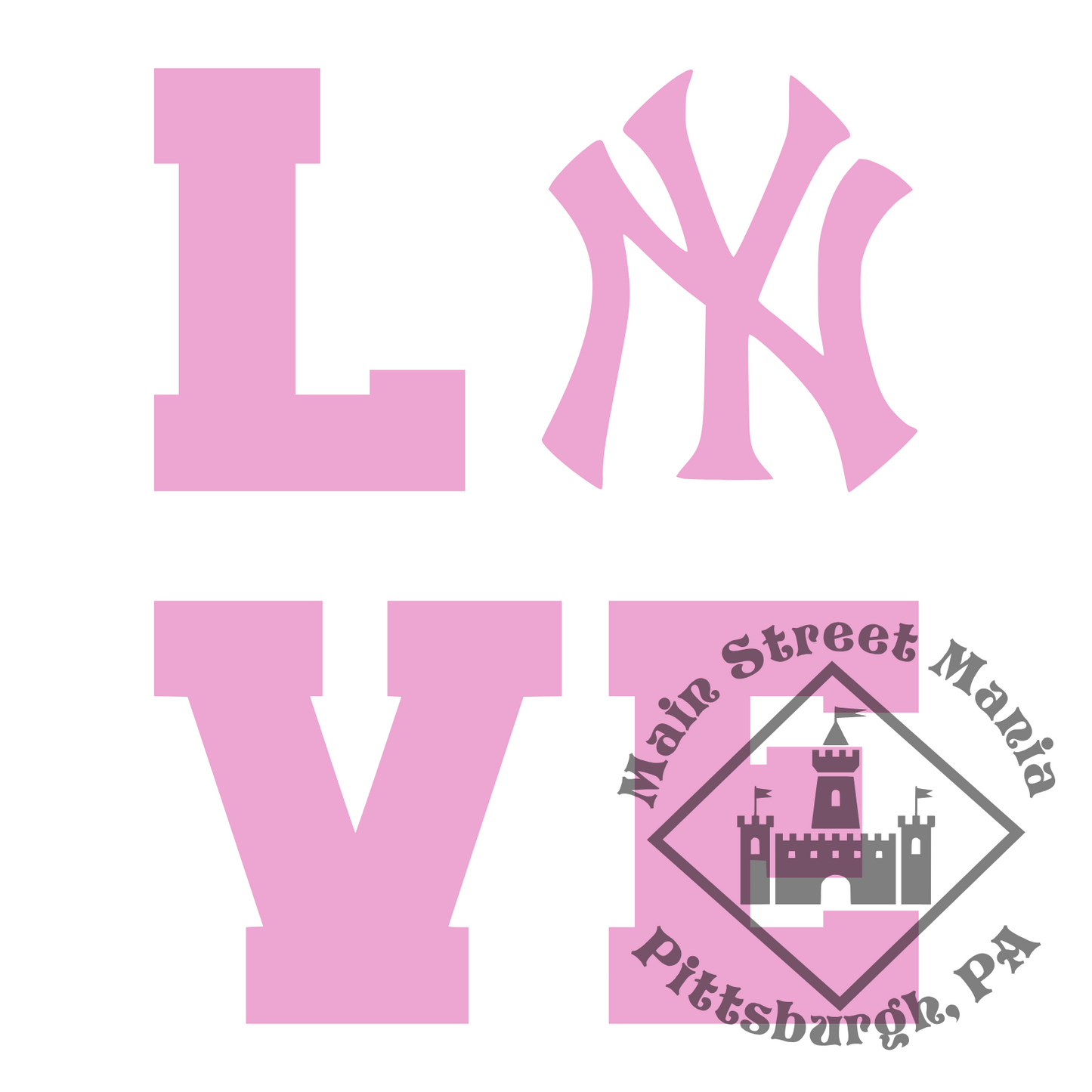 Yankees Love Sticker Decal