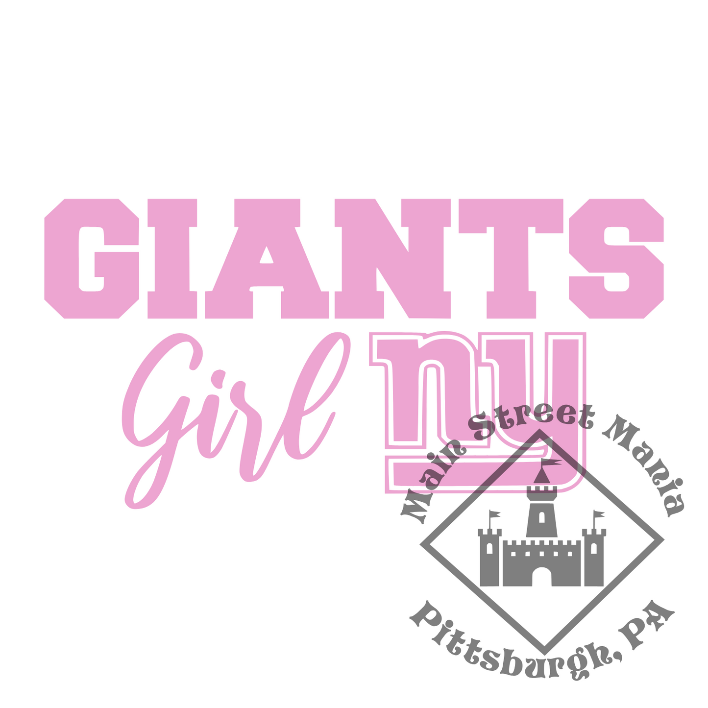 NY Giants Girl Sticker Decal