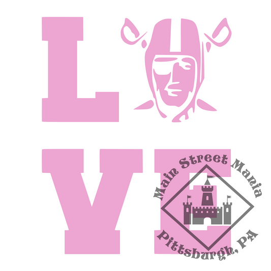 Raiders Love Sticker Decal