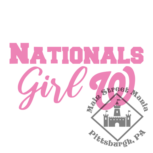 Nationals Girl Sticker Decal