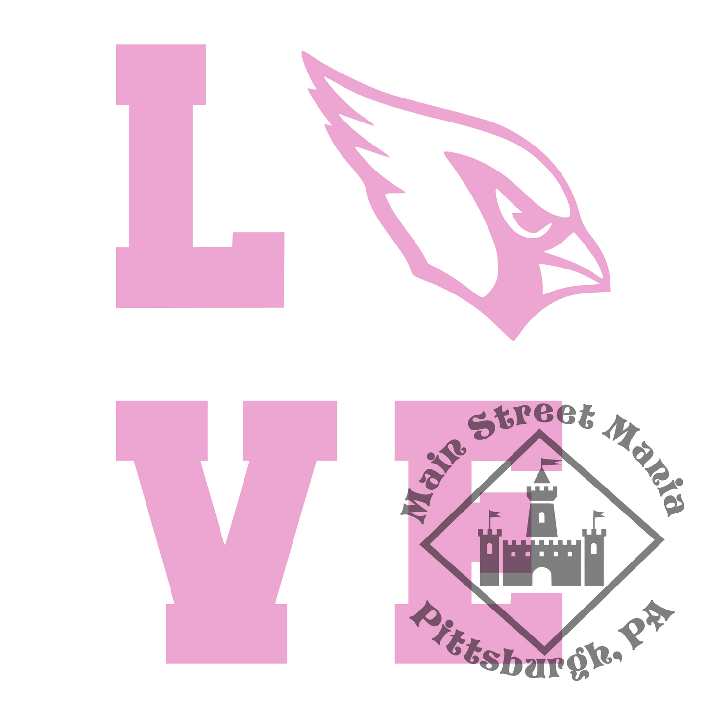 Cardinals Love Sticker Decal