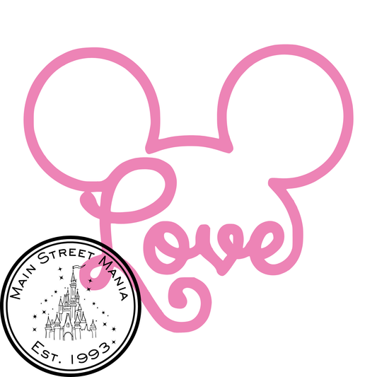 Mickey Love Ears Decal Sticker