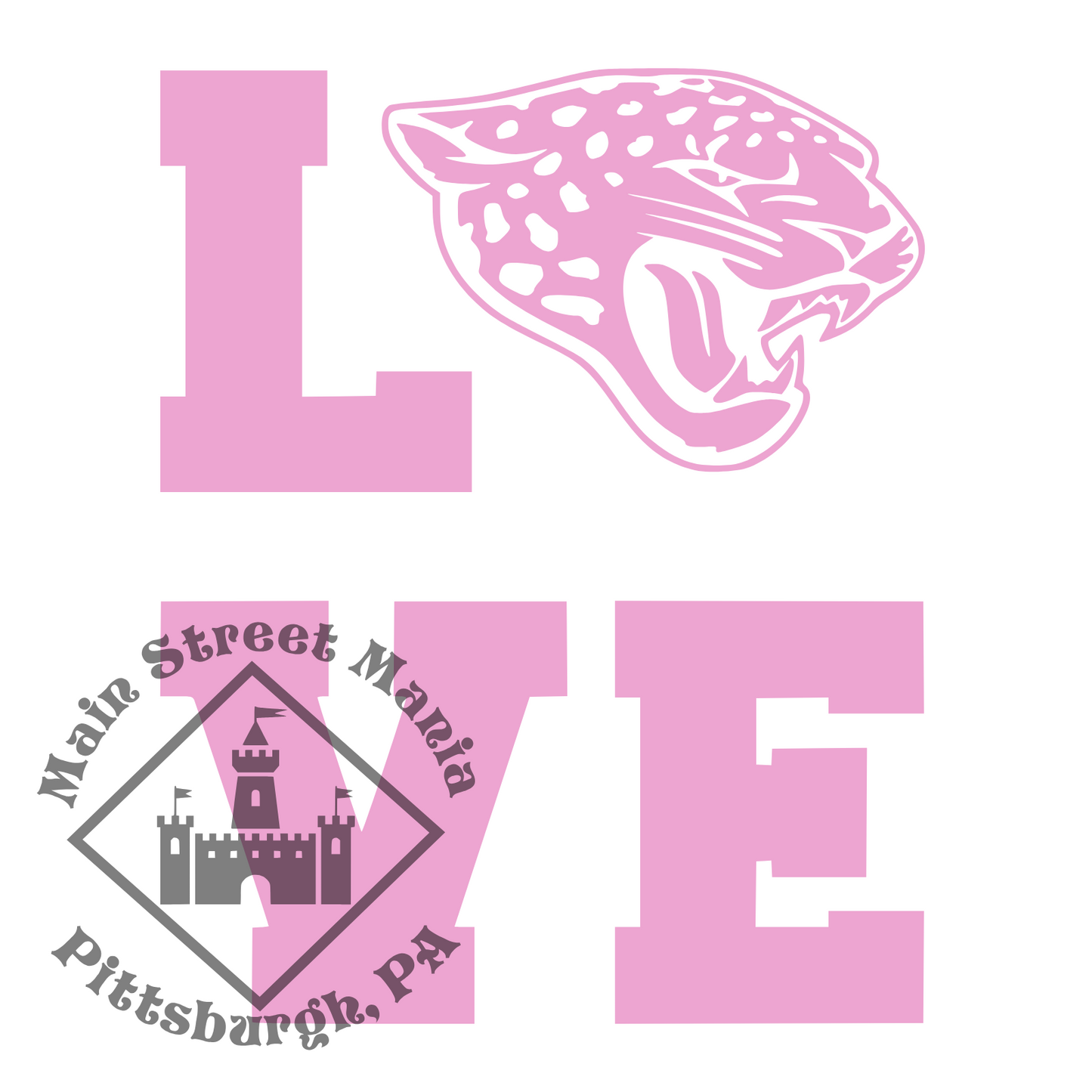 Jaguars Love Sticker Decal