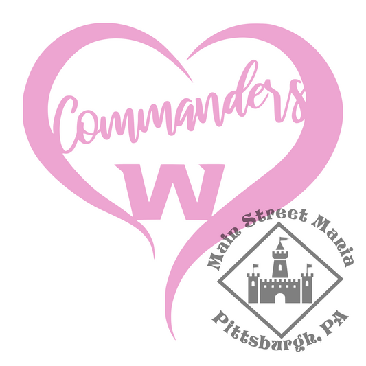 Commanders Heart Sticker Decal