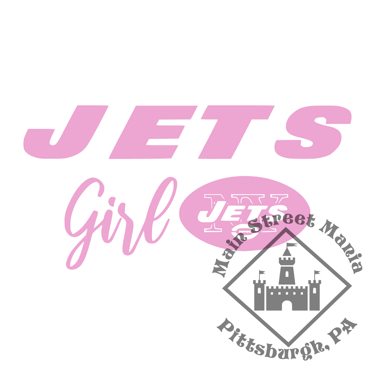 NY Jets Girl Sticker Decal