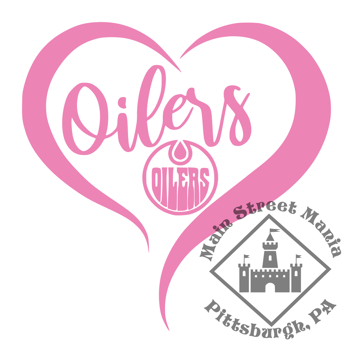 Oilers Heart Sticker Decal