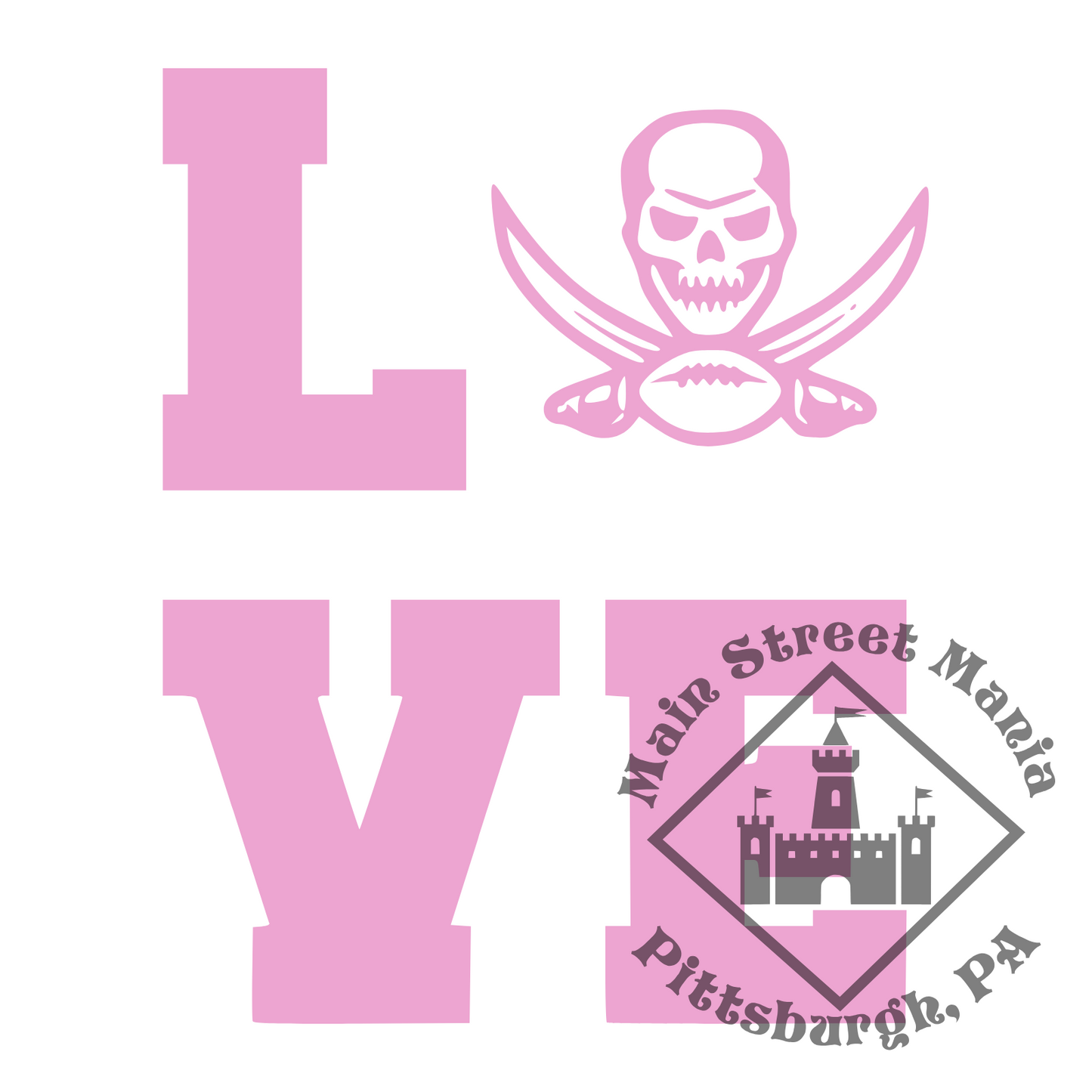 Buccaneers Love Sticker Decal