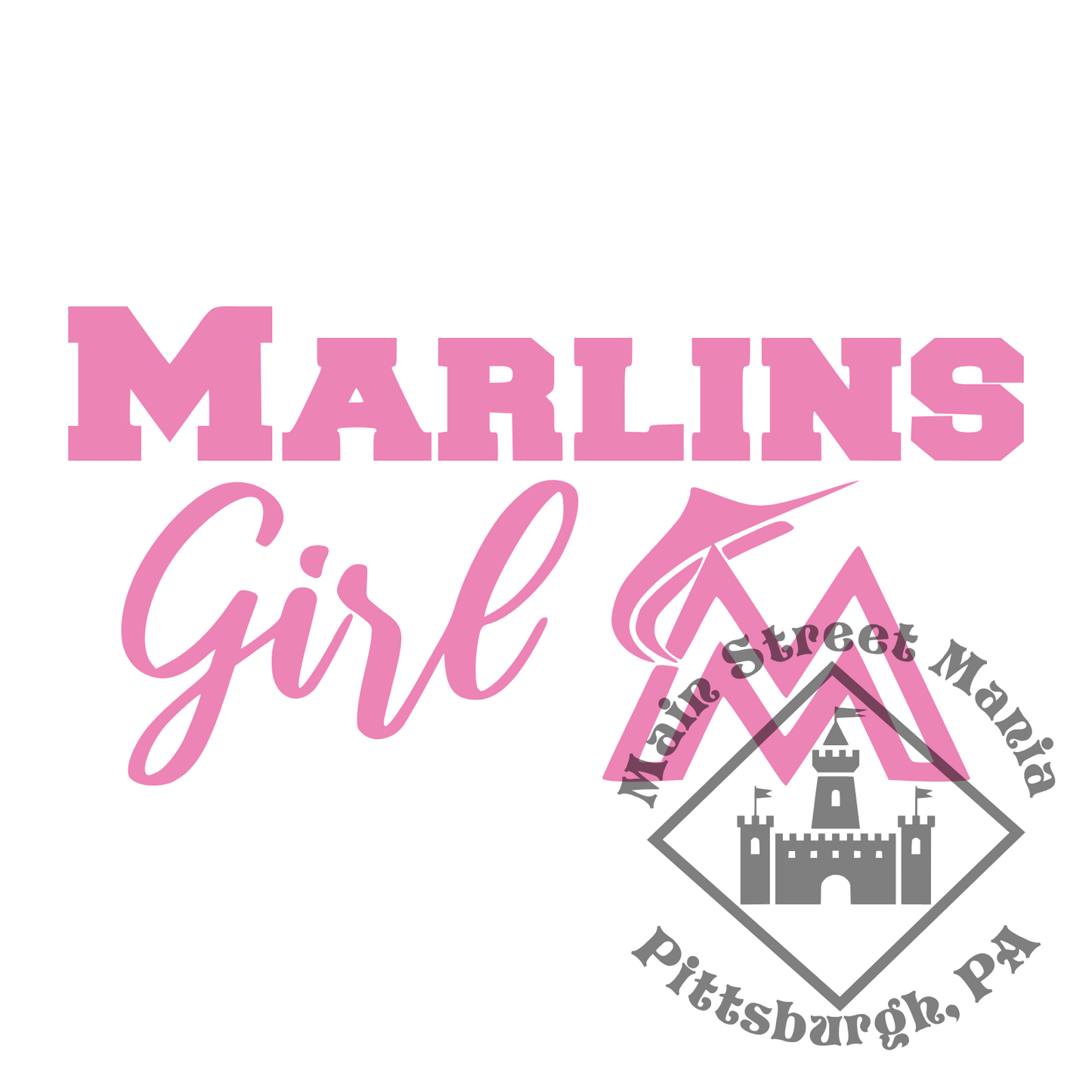 Marlins Girl Sticker Decal