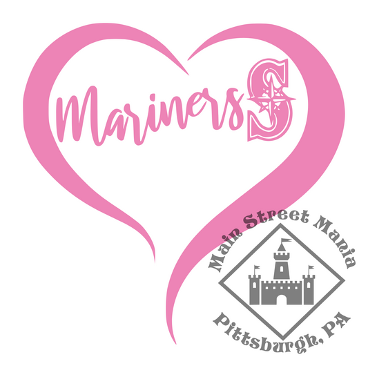 Seattle Mariners Heart Sticker Decal