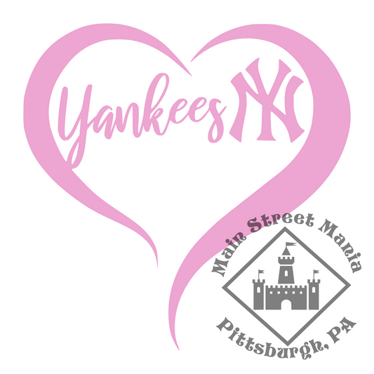 Yankees Heart Sticker Decal