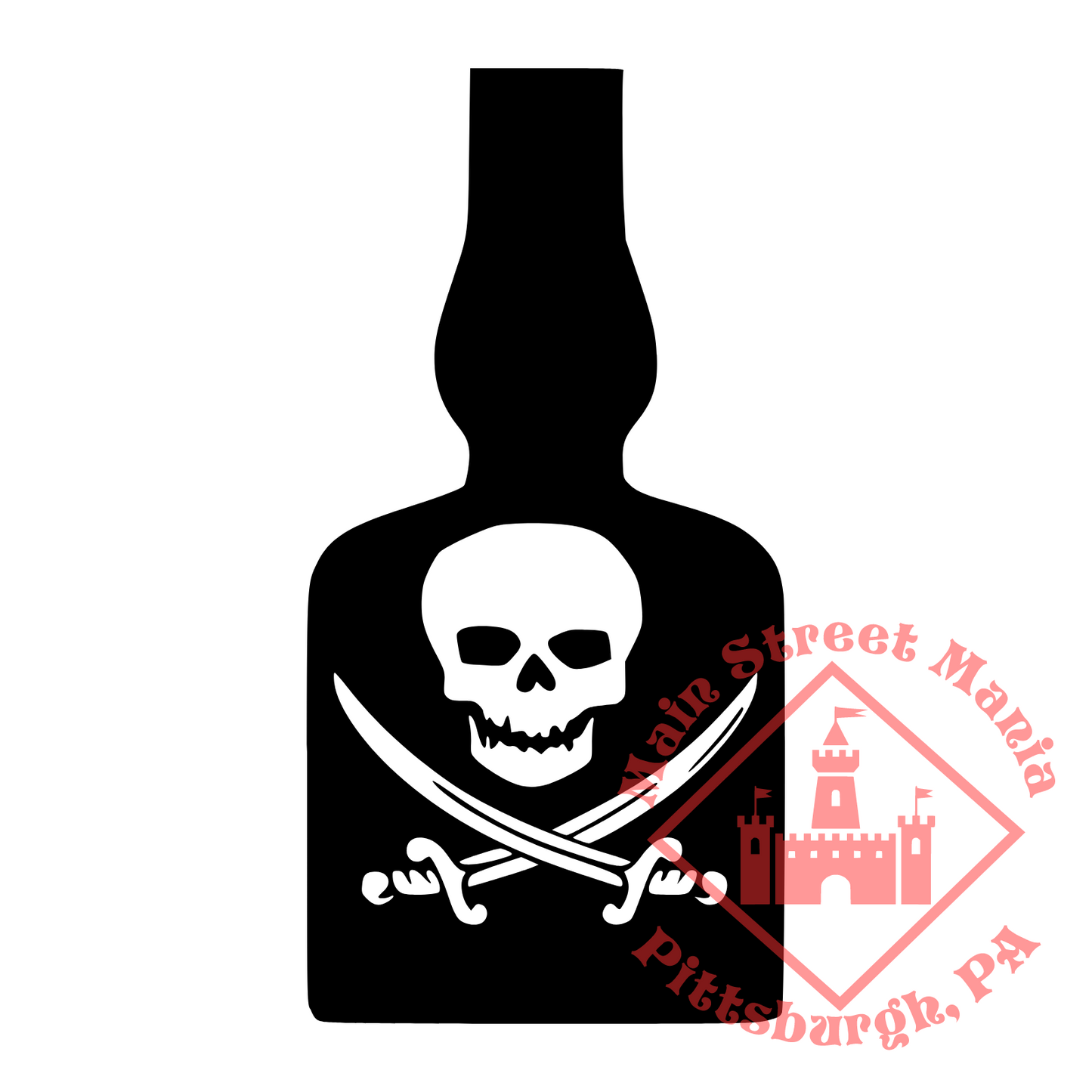 Pirate Bottle O' Rum Decal