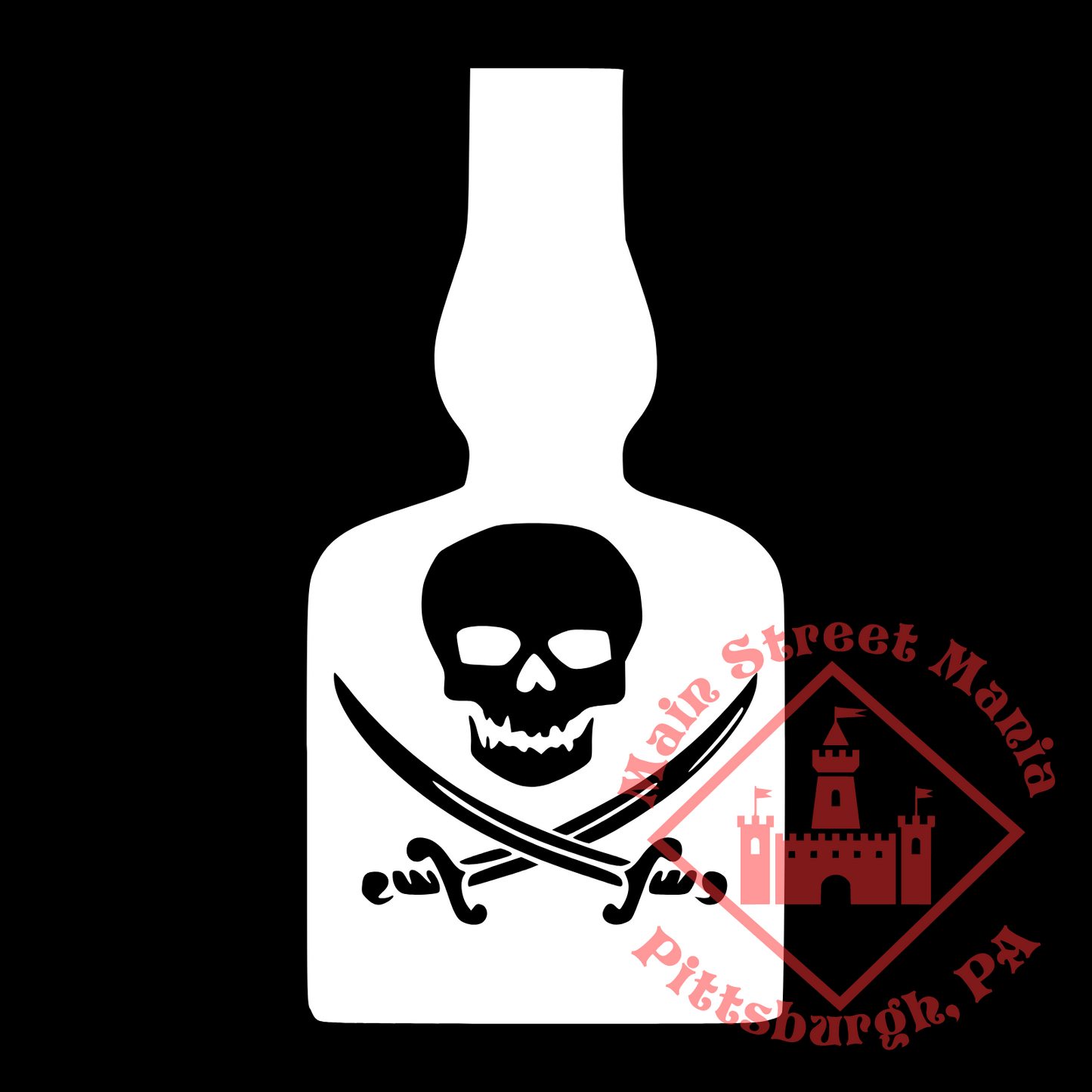 Pirate Bottle O' Rum Decal