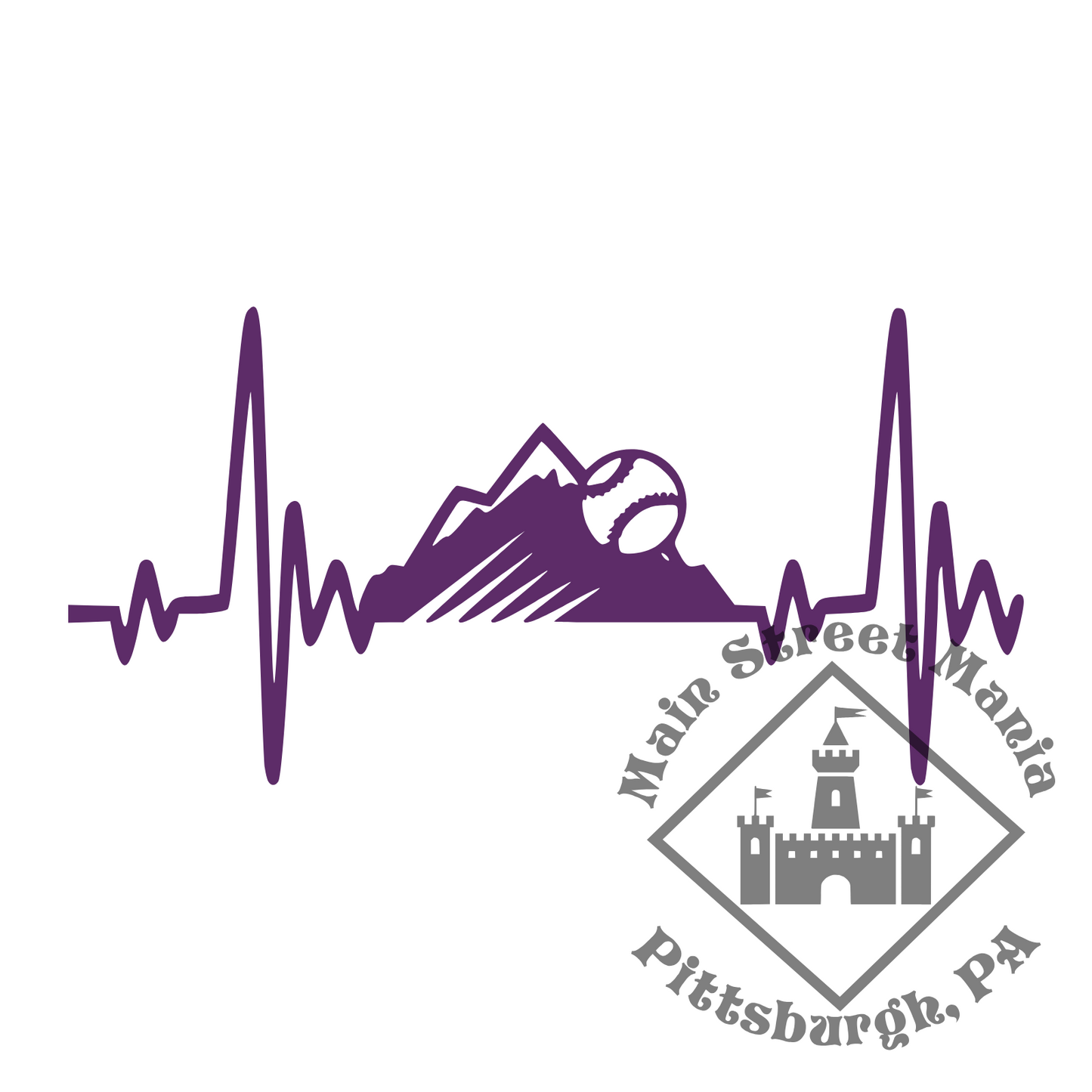 Rockies Mountain Heartbeat Sticker Decal