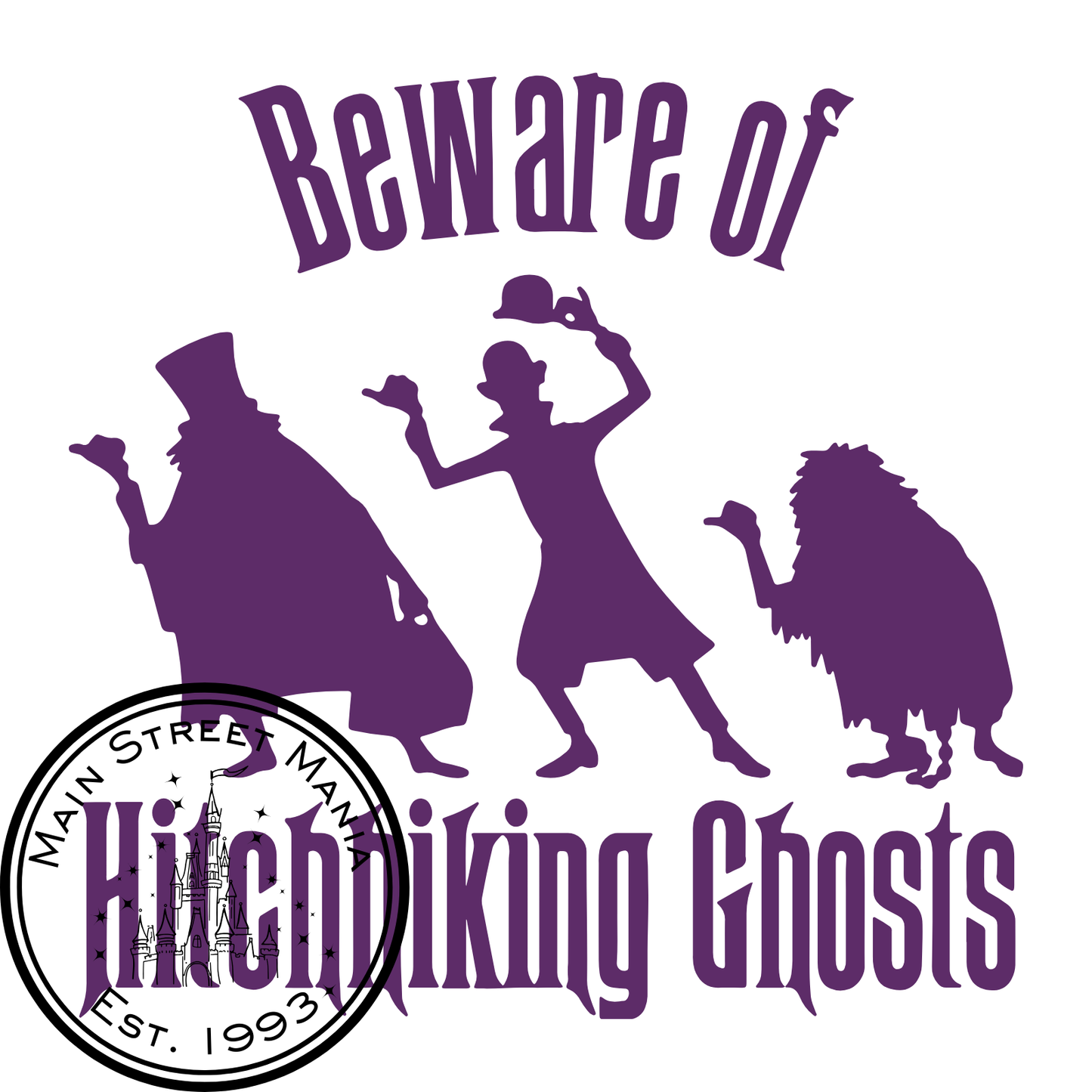 Beware of Hitchhiking Ghosts Haunted Mansion Sticker Decal