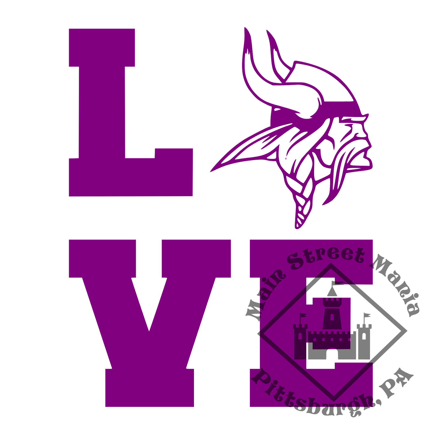 Vikings Love Sticker Decal