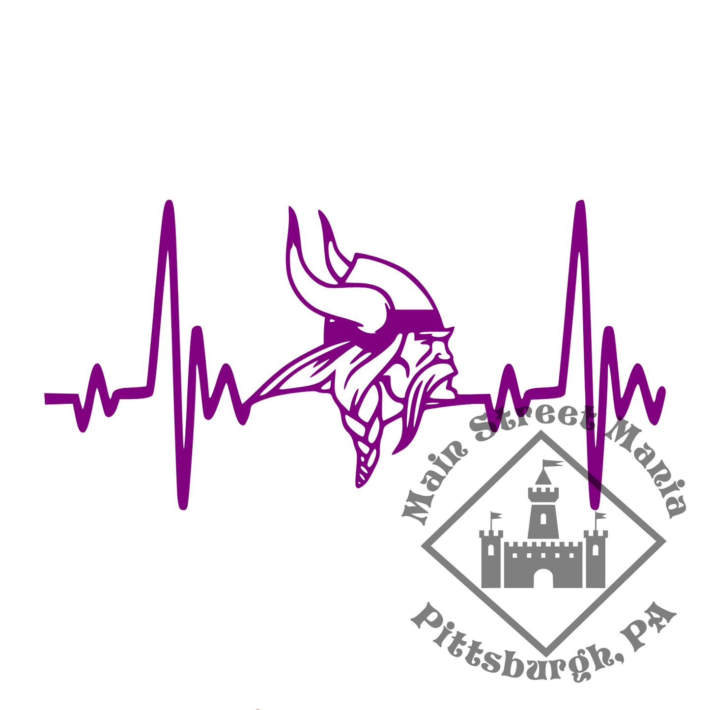 Vikings Heartbeat Sticker Decal