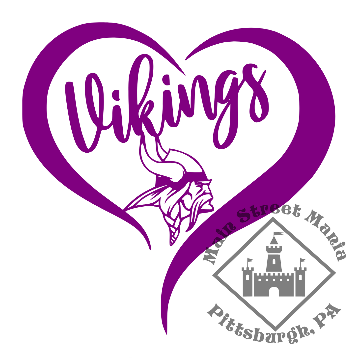 Vikings Heart Sticker Decal