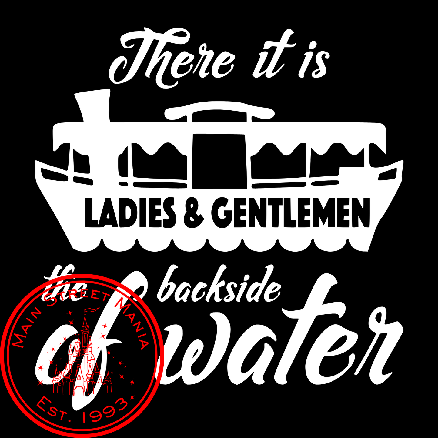 Backside of Water Jungle Cruise Decal