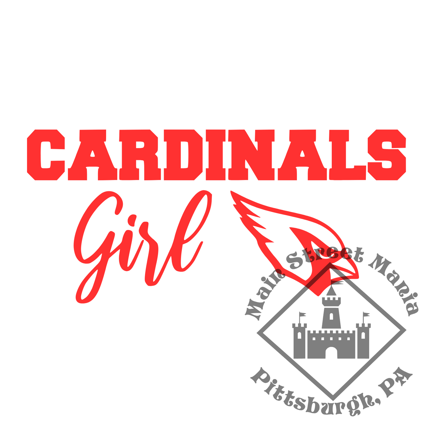 Cardinals Girl Sticker Decal