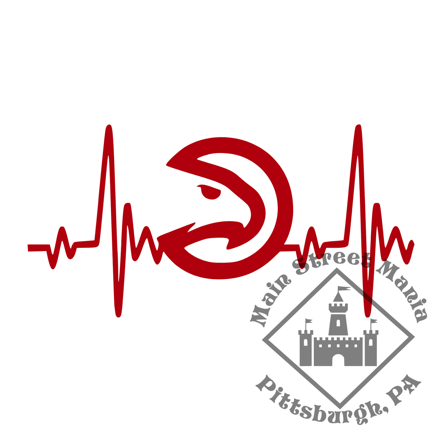 Hawks Heartbeat Sticker Decal