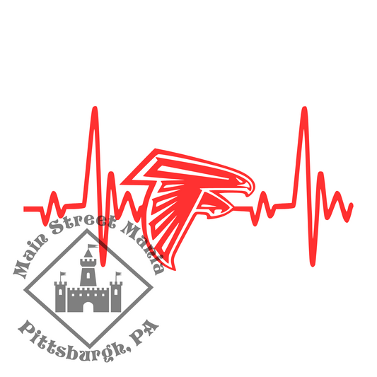 Falcons Heartbeat Sticker Decal