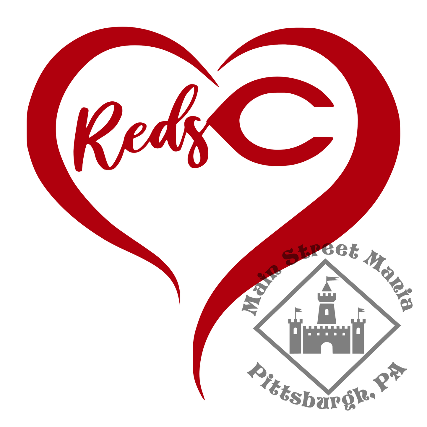 Reds Heart Sticker Decal