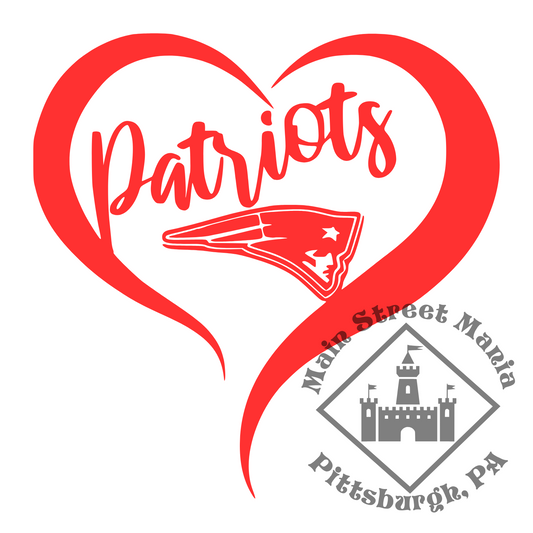 Patriots Heart Sticker Decal