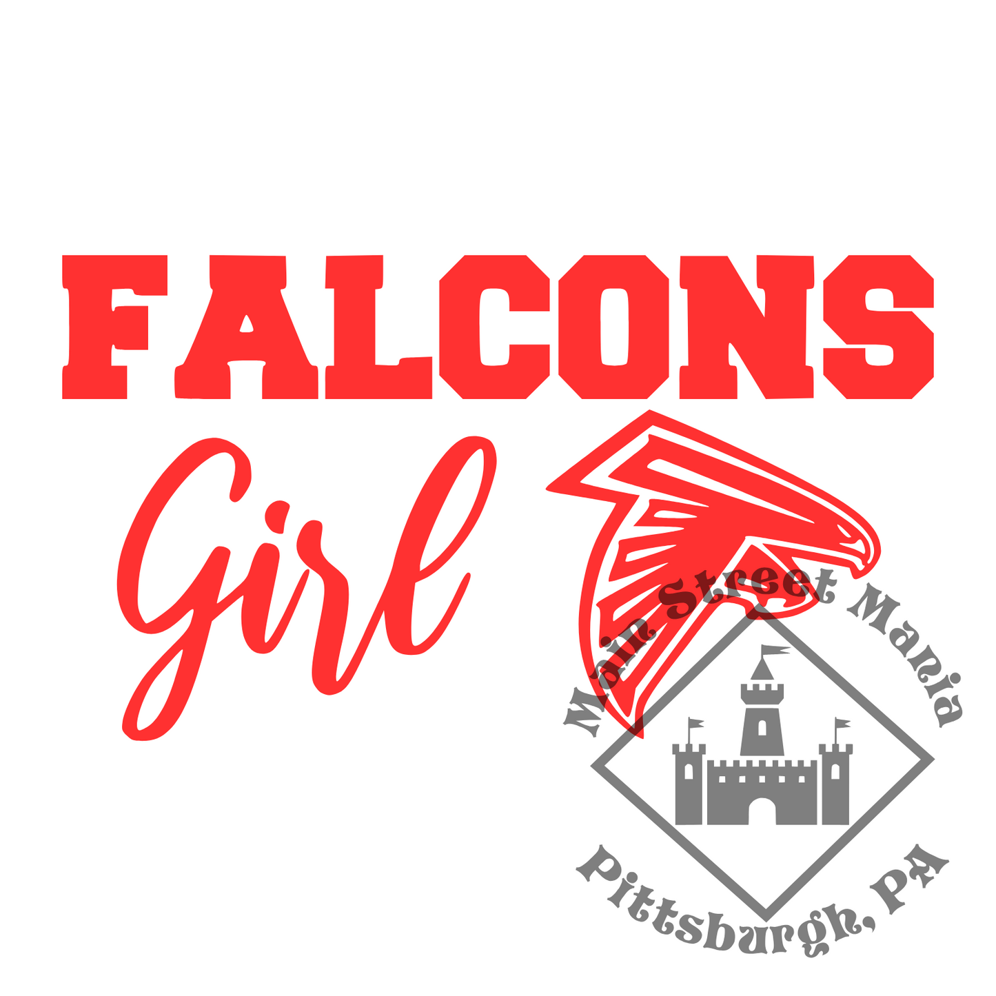 Falcons Girl Sticker Decal