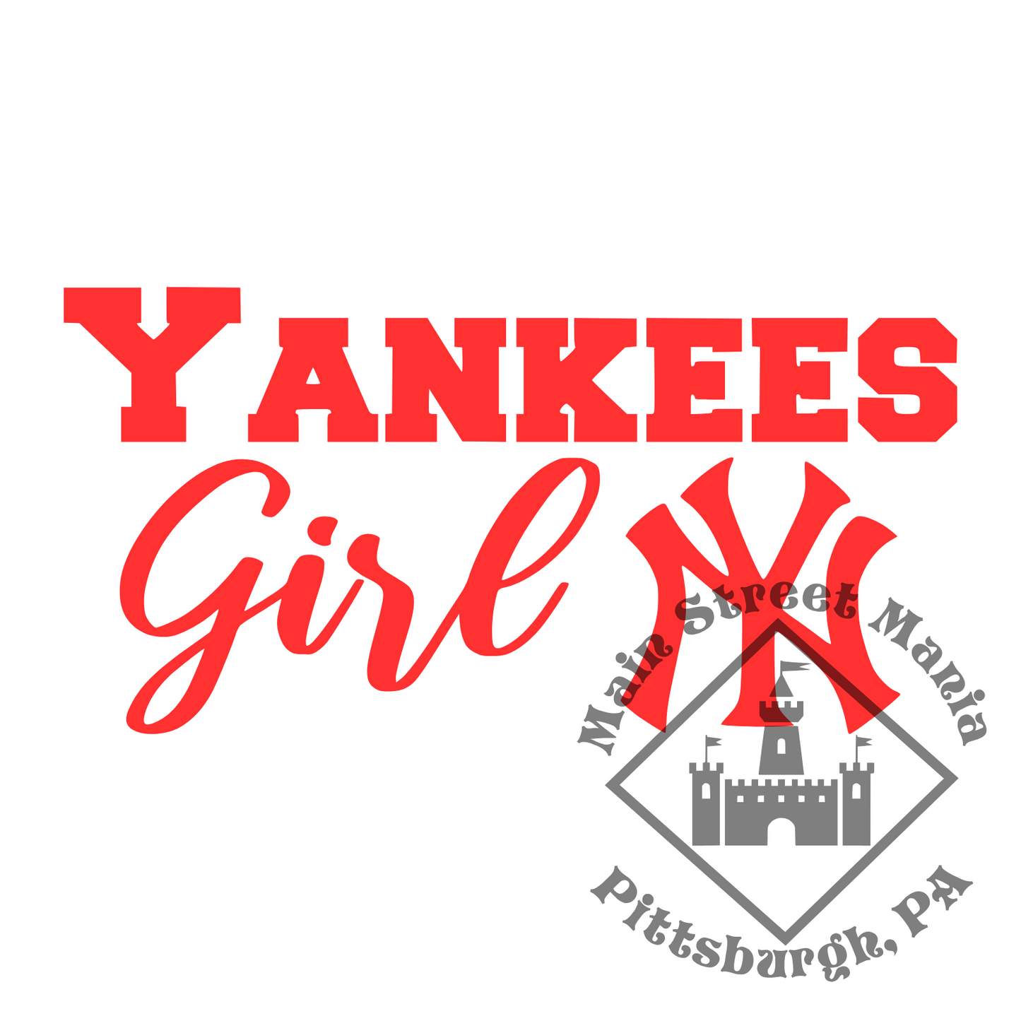 Yankees Girl Sticker Decal