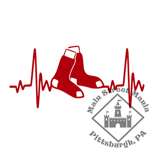 Red Sox Heartbeat Sticker Decal