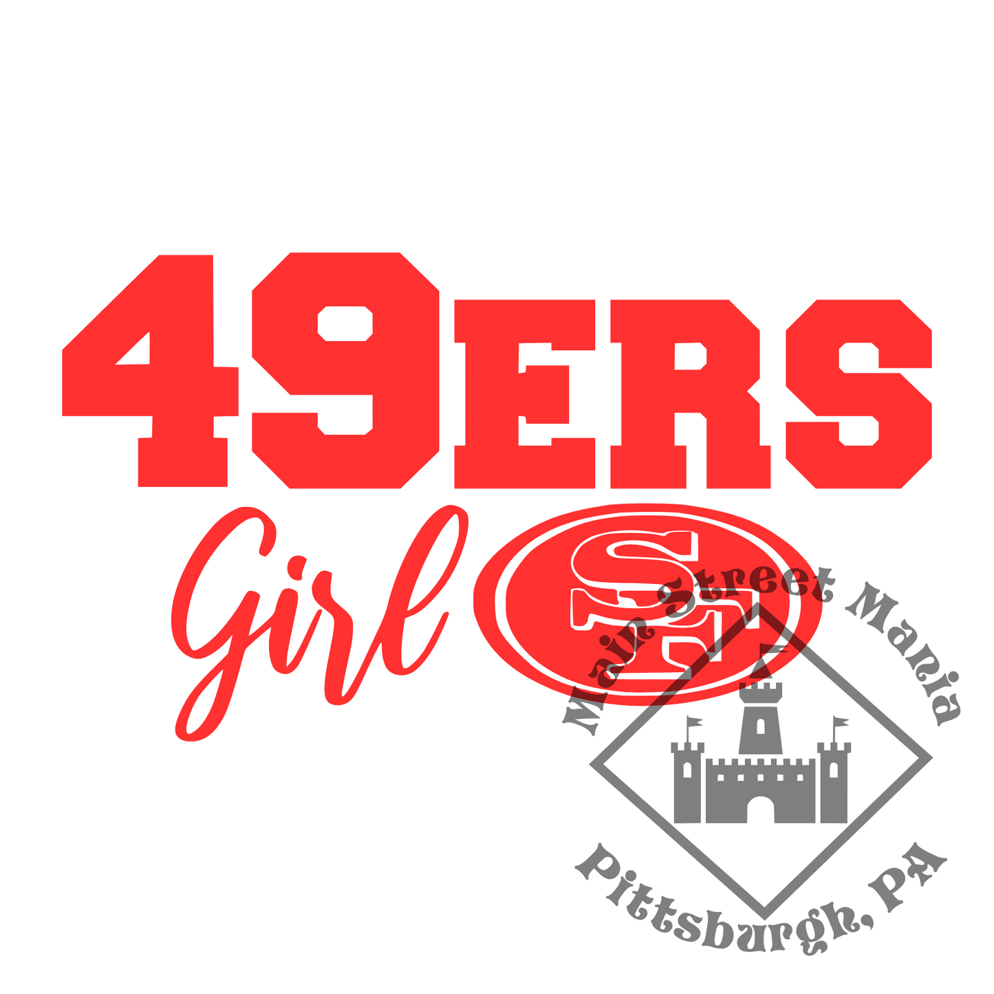 49ers Girl Sticker Decal