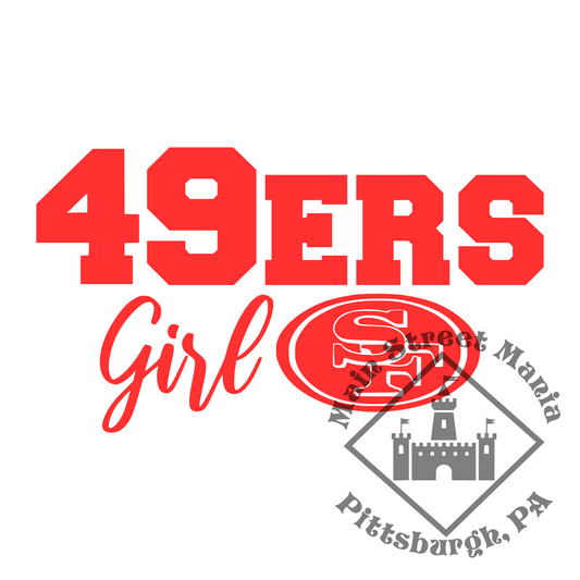 49ers Girl Sticker Decal