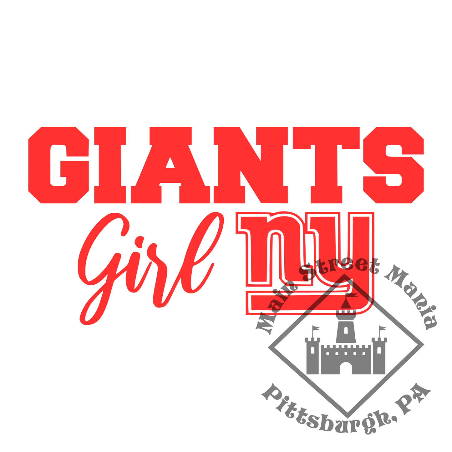 NY Giants Girl Sticker Decal