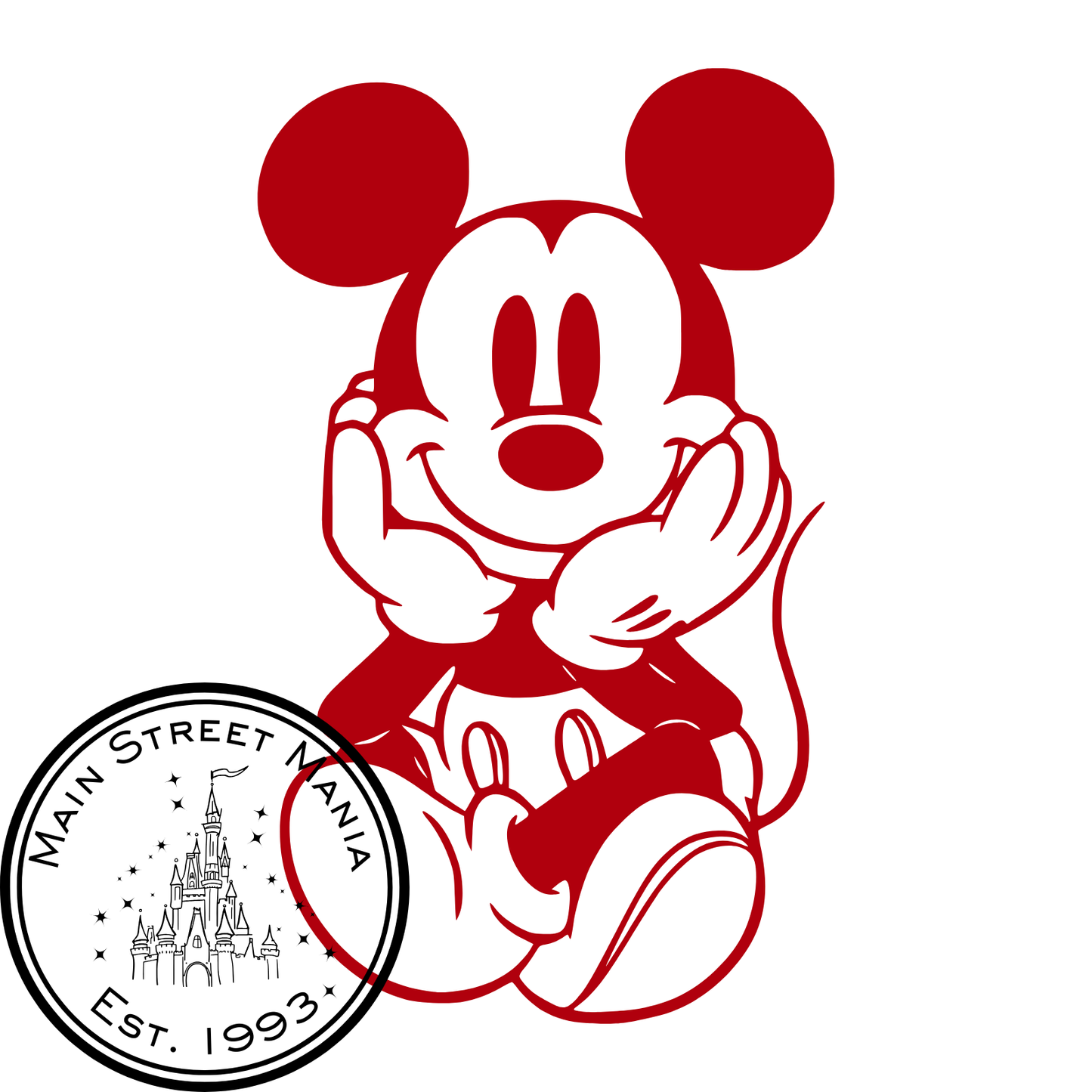 Classic Sitting Mickey Mouse Sticker Decal