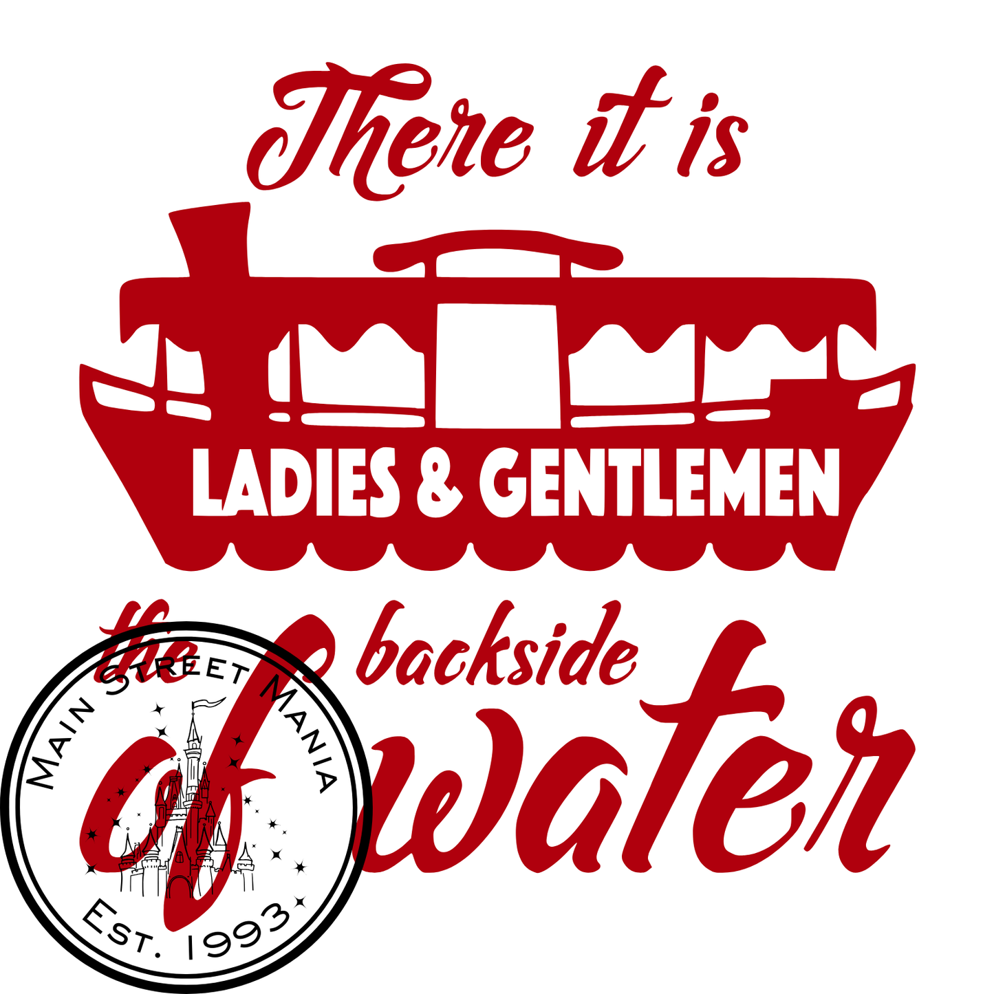 Backside of Water Jungle Cruise Decal