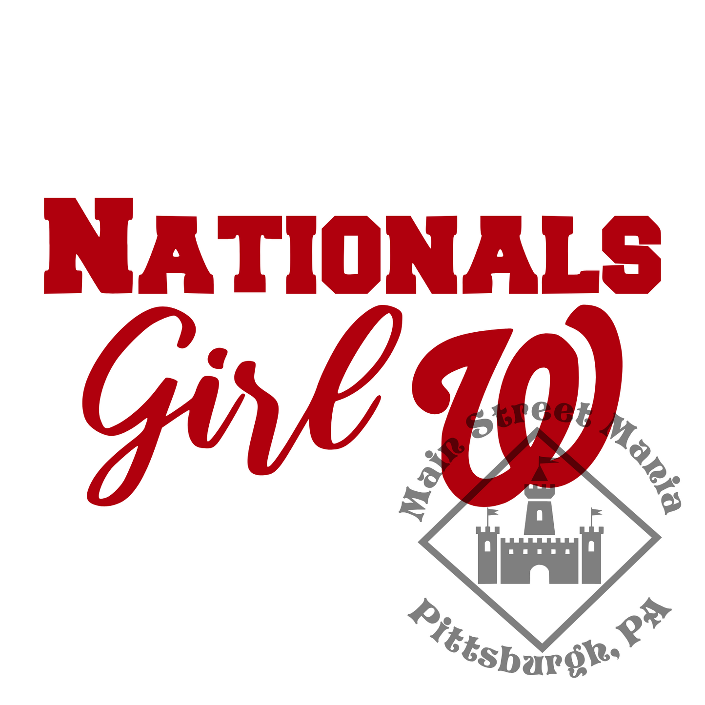 Nationals Girl Sticker Decal