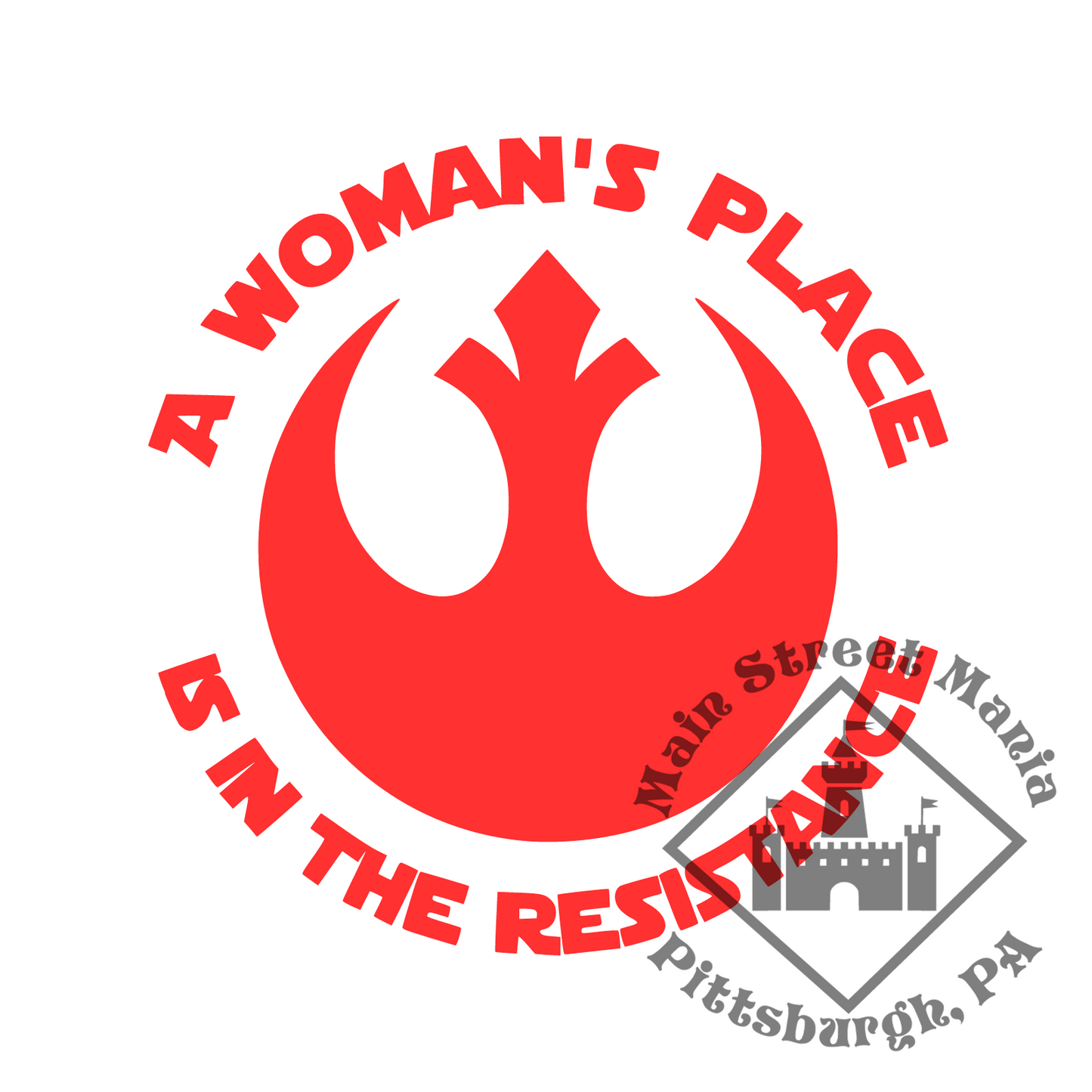 A Woman's Place is in the Resistance Decal