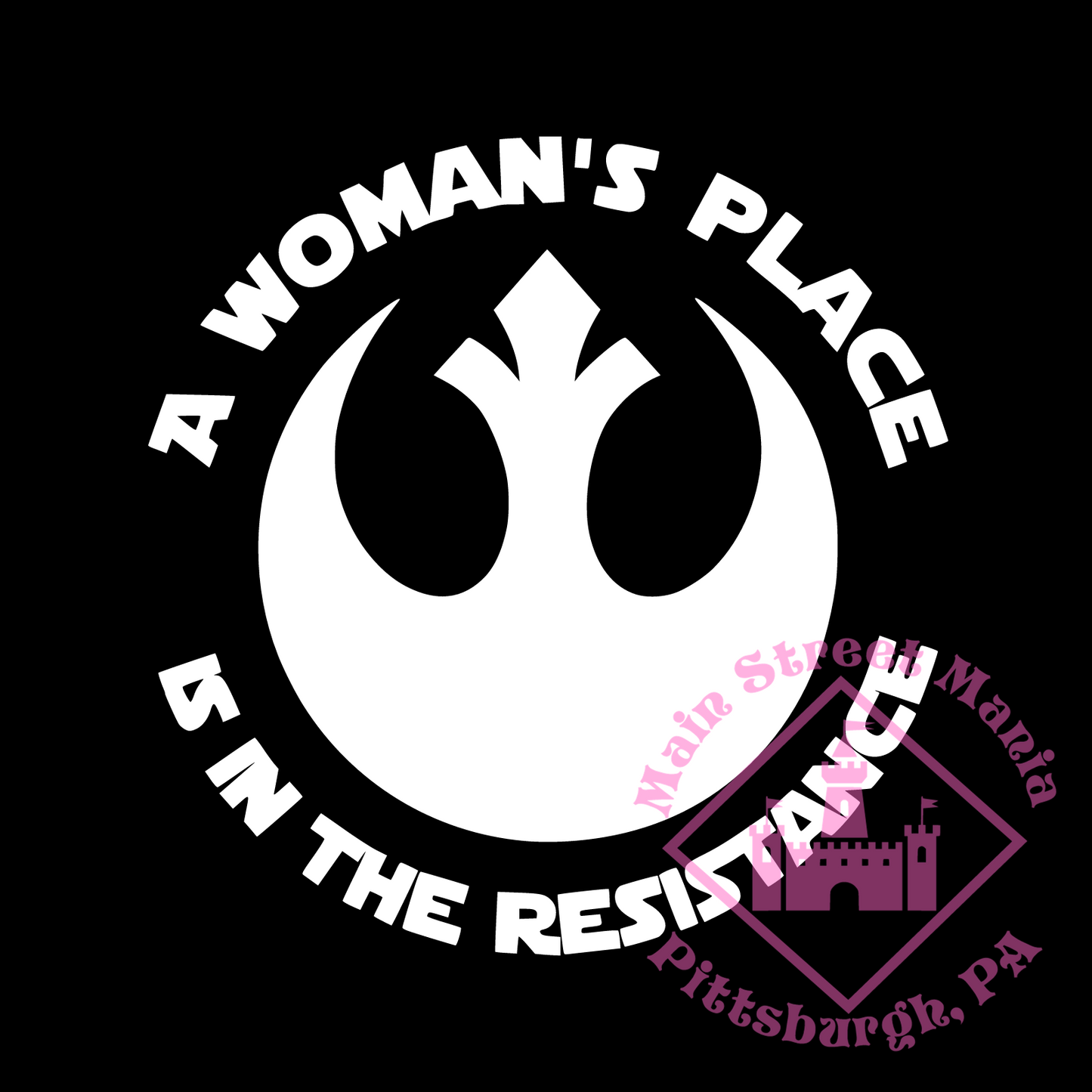 A Woman's Place is in the Resistance Decal