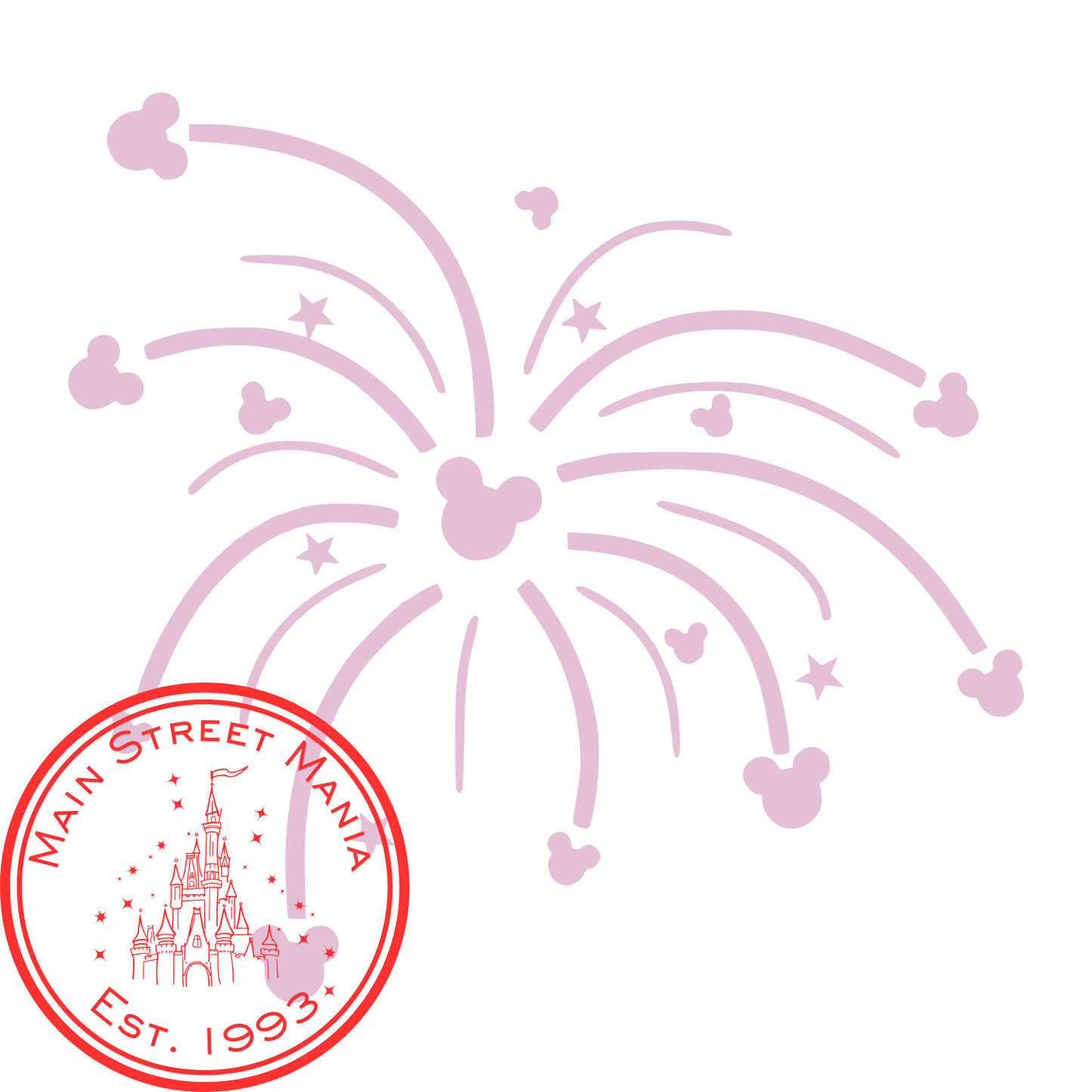 Mickey Fireworks Decal