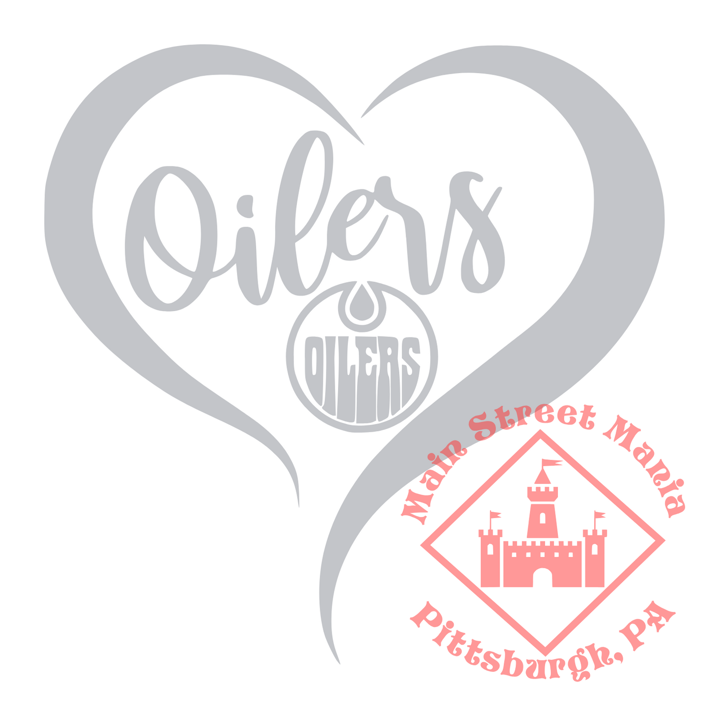 Oilers Heart Sticker Decal