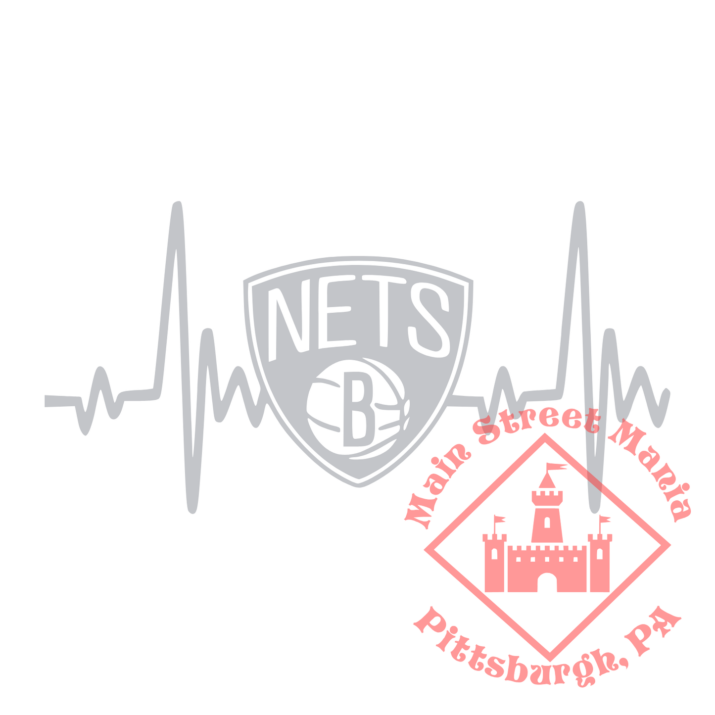 Nets Heartbeat Sticker Decal