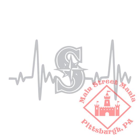 Seattle Mariners Heartbeat Sticker Decal